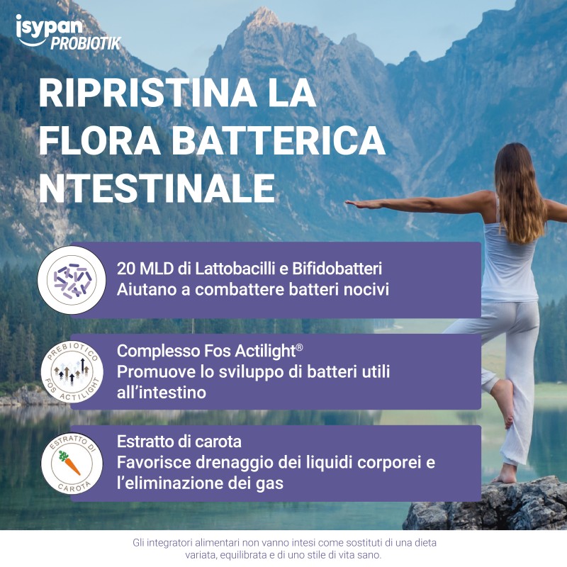 Benefici di Isypan Probiotik Integratore di Fermenti Lattici Probiotici 24 Bustine Benefici di Isypan Probiotik Integratore di Fermenti Lattici Probiotici 24 Bustine