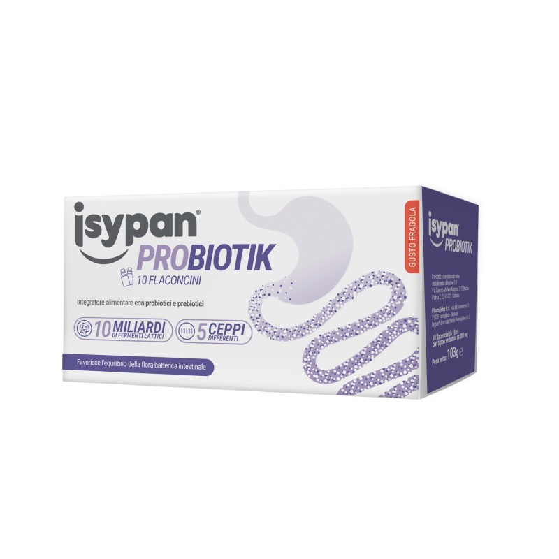Confezione di Isypan Disbiosi Fermenti Lattici per Equilibrio Intestinale 10 Flaconcini da 10ml Confezione di Isypan Disbiosi Fermenti Lattici per Equilibrio Intestinale 10 Flaconcini da 10ml