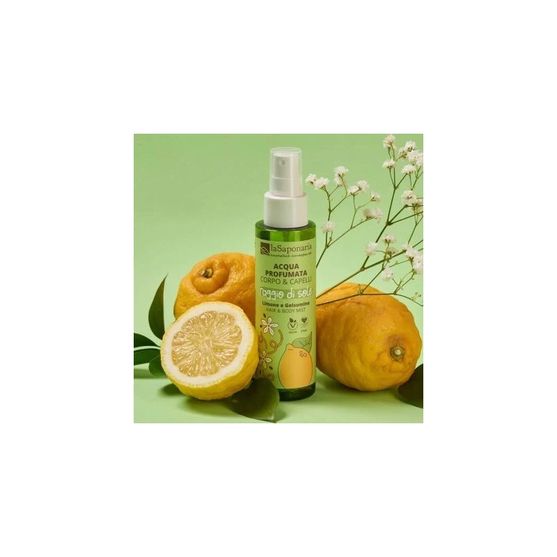 Fragranza di La Saponaria Raggio di Sole Limone e Gelsomino Acqua Profumata Corpo e Capelli 100 ml Fragranza di La Saponaria Raggio di Sole Limone e Gelsomino Acqua Profumata Corpo e Capelli 100 ml