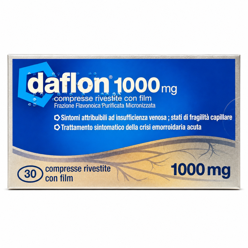 Daflon 1000mg per Insufficienza Venosa ed Emorroidi 30 Compresse