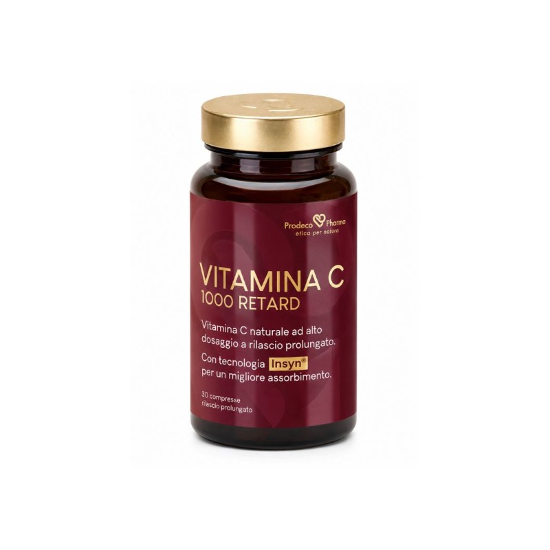 Flacone di Prodeco Insyn Vitamina C 1000 Retard 30 Compresse a Rilascio Prolungato