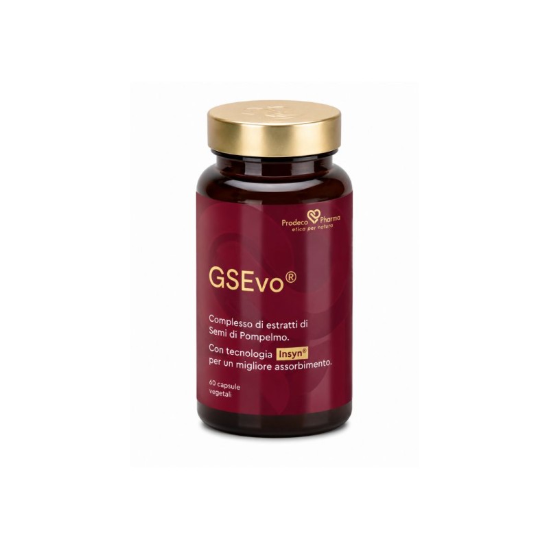 Flacone di Prodeco Insyn GSEvo Estratto Semi Pompelmo Integratore Antiossidante 60 Capsule Vegetali Flacone di Prodeco Insyn GSEvo Estratto Semi Pompelmo Integratore Antiossidante 60 Capsule Vegetali