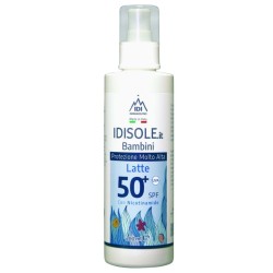 flacone spray Idisole.it Protezione Solare Bambini SPF 50+ con Nicotinamide per Pelle Sensibile 200ml