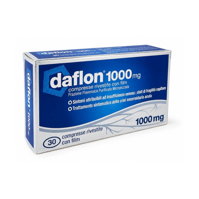 Daflon 1000mg per Insufficienza Venosa ed Emorroidi 30 Compresse