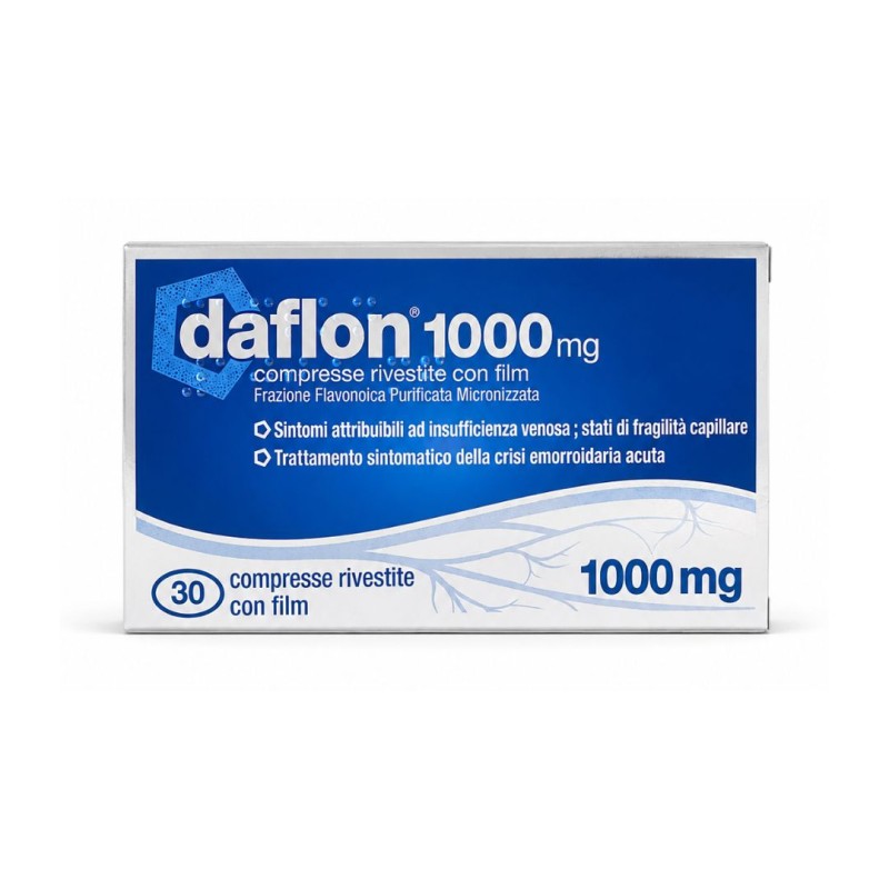 Daflon 1000mg per Insufficienza Venosa ed Emorroidi 30 Compresse