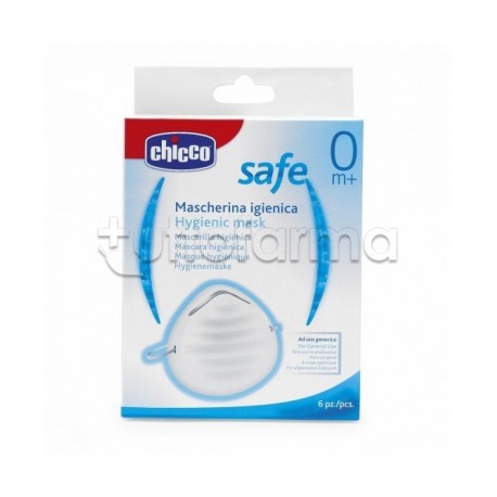 Chicco Safe Mascherine Igieniche Antipolvere 6 pezzi