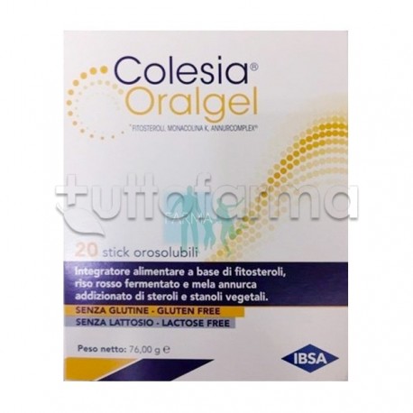 Colesia Oralgel Integratore per Colesterolo 20 Stick Orosolubili