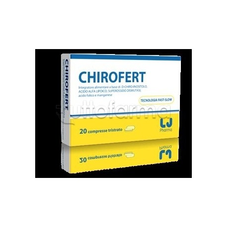 Scatola con Chirofert Integratore Antiossidante 20 Compresse Singole