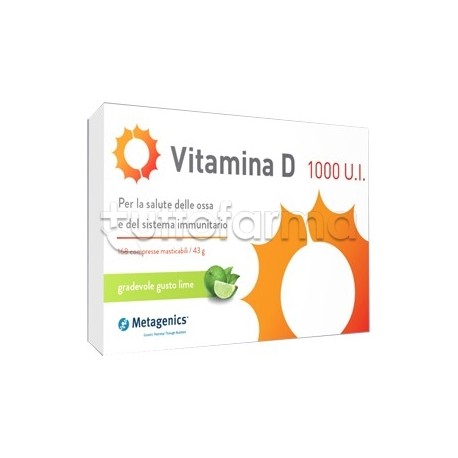 Metagenics Vitamina D 1000 U.I. 168 Compresse Masticabili