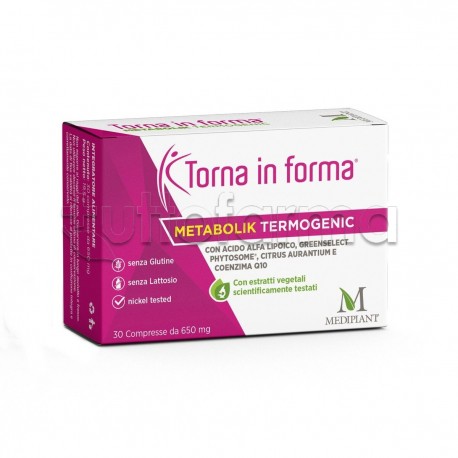 Torna in Forma Metabolik Termogenic 30 Compresse
