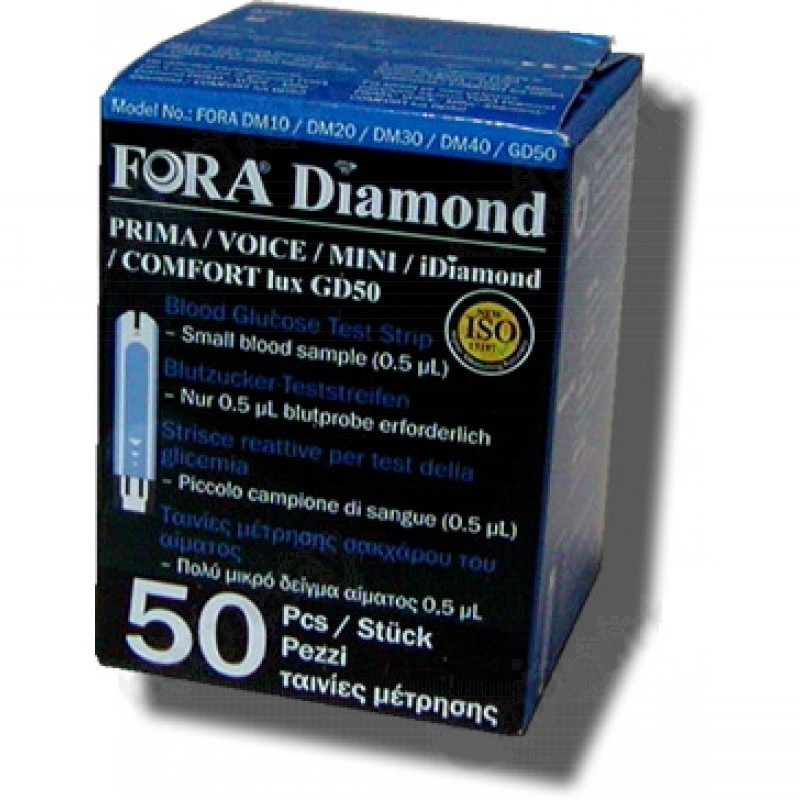 Fora Diamond GD50 Strisce Reattive Per La Misurazione Della Glicemia 50 pezzi