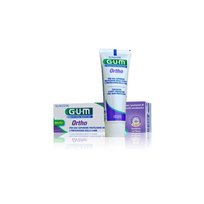 Gum Ortho Gel Dentifricio Anti Carie Per Apparecchi Ortodontici 75 ml