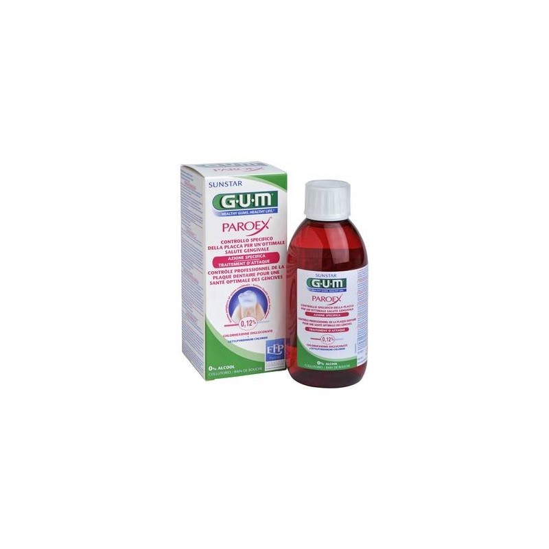 Gum Paroex Collutorio 0,12 % Clorexidina per Gengiviti Parodontiti 300 ml