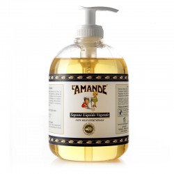 flacone di L'Amande Sapone Liquido Vegetale Senza Profumo 500ml