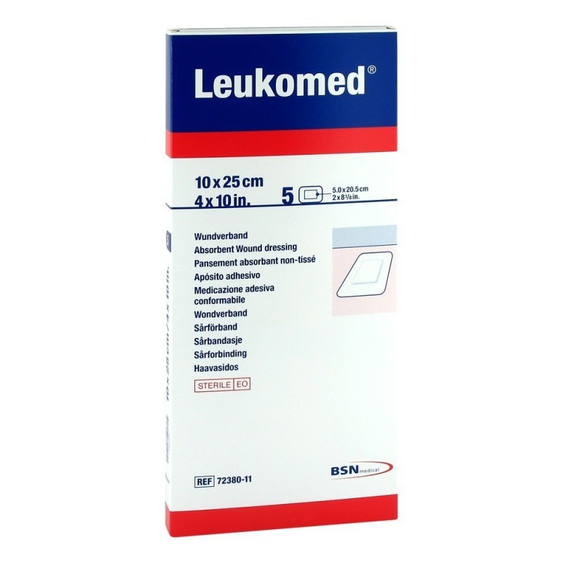 Leukomed Medic Medicazione Autoadesiva con Garza Tessuto Non Tessuto 10 X 25 Cm
