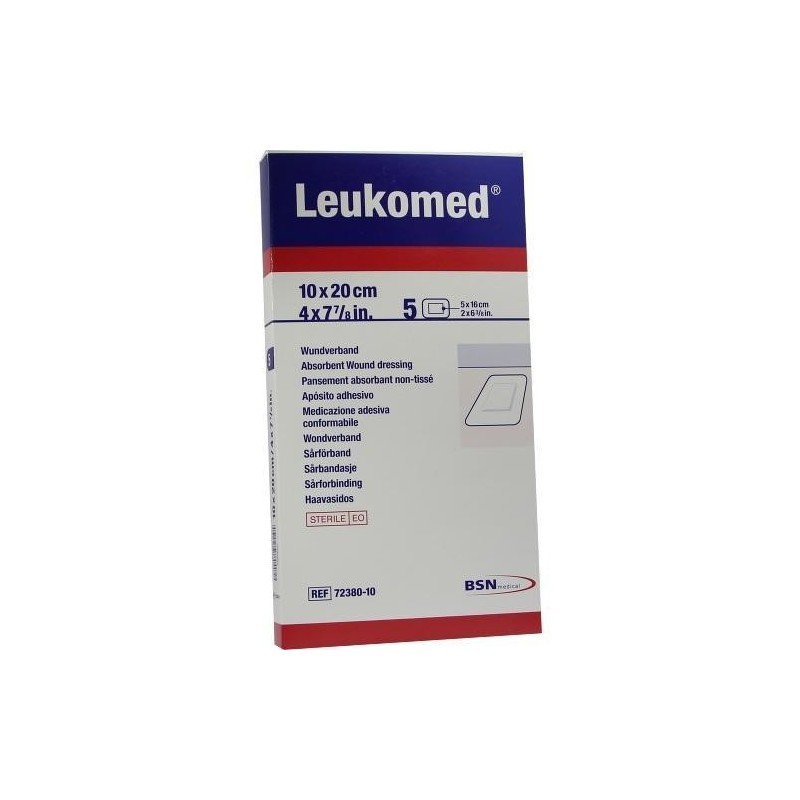 Leukomed Medic Medicazione Autoadesiva con Garza Tessuto Non Tessuto 10X20 Cm