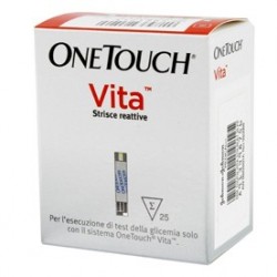 OneTouch Vita Strisce Reattive Misurazione Glicemia 25 Pezzi
