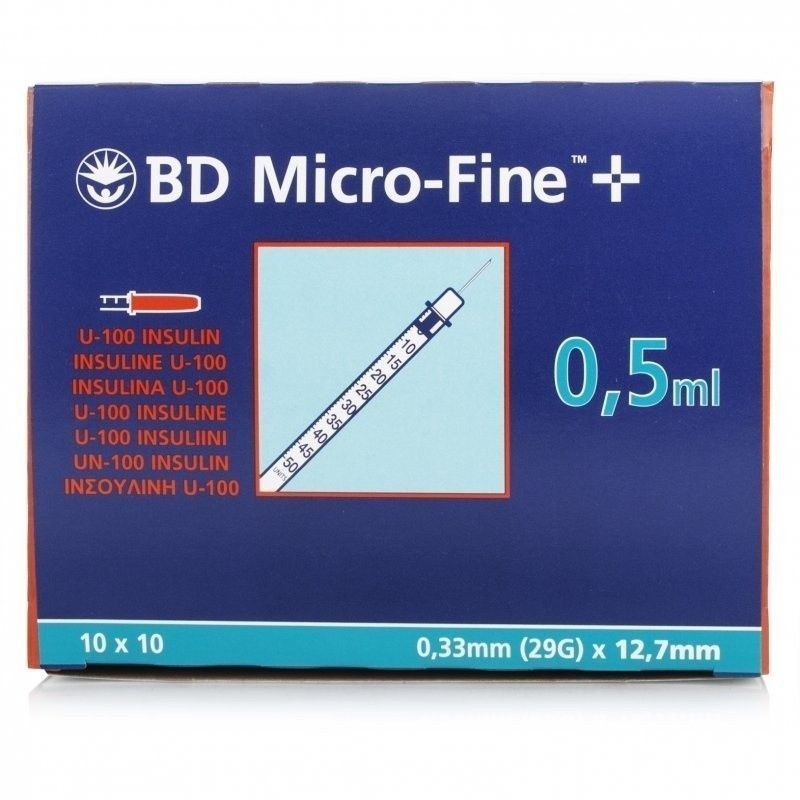 BD Siringa Per Insulina 0,5 ml 29g 12,7 mm 30 pezzi