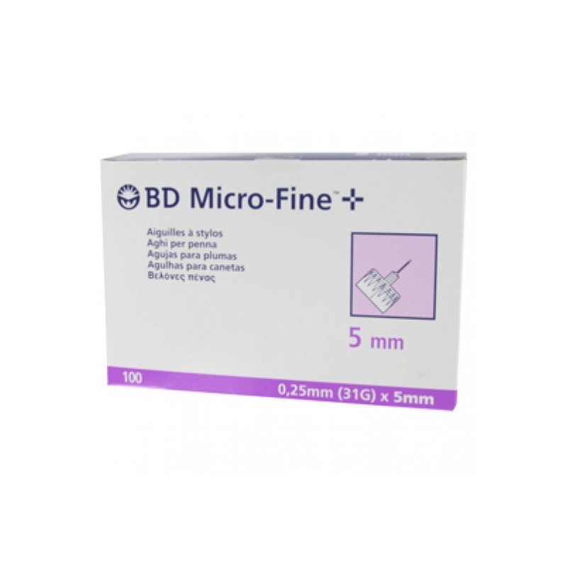 BD Micro-Fine 31G 5mm Aghi per Penna Insulina 100 pezzi