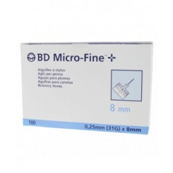 BD Micro-Fine 31G 8mm Aghi per Penna Insulina 100 pezzi