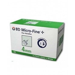 BD Micro-Fine 32G 4mm Aghi per Penna Insulina 100 pezzi