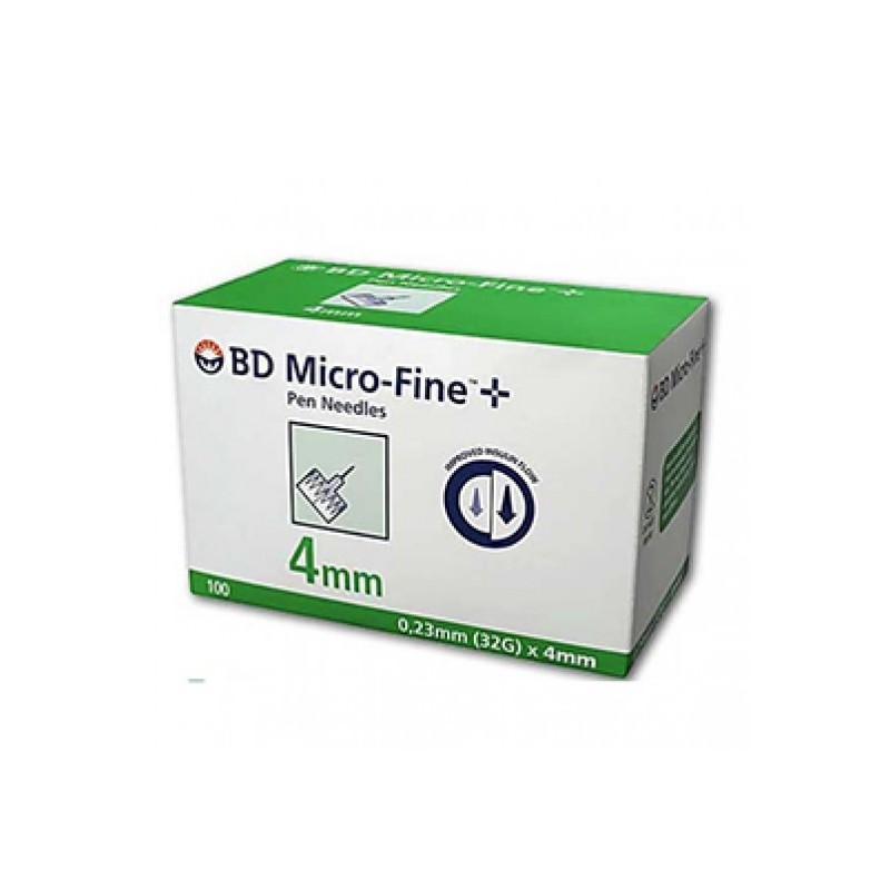 BD Micro-Fine 32G 4mm Aghi per Penna Insulina 100 pezzi