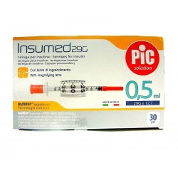 Pic Siringa Per Insulina 0,5ml 29g 12,7mm 30 Pezzi