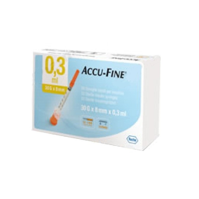 Roche Accu Fine Siringa Insulina 0,3 ml 30g x 8mm 30 pezzi