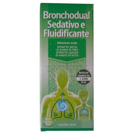 Bronchodual Sedativo e Fluidificante Soluzione Orale 120ml per Tosse Grassa