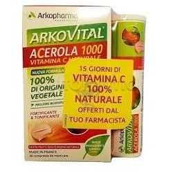 Arkopharma Acerola 1000 Vitamina C 60 Compresse Masticabili