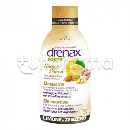 Drenax Forte Ginger e Lemon Drenante Liquido 300ml Drenax Forte Ginger e Lemon Drenante Liquido 300ml