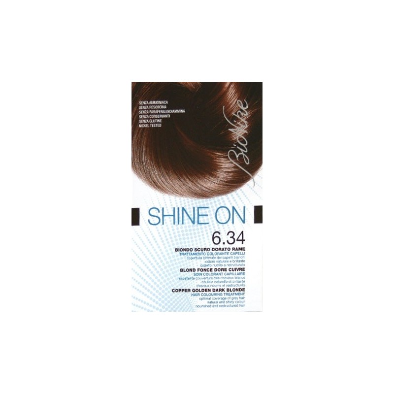 Bionike Shine On Tintura Capelli Biondo Scuro Dorato Rame Nuance 6.34