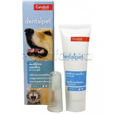DentalPet Dentifricio per Cani e Gatti Tubetto 50ml