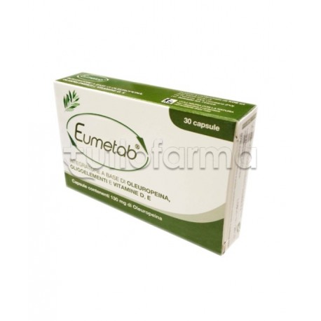 Eumetab Integratore per Abbassare Glicemia 30 Capsule Eumetab Integratore per Abbassare Glicemia 30 Capsule