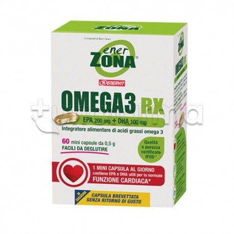 Enerzona Omega3 RX Integratore Omega3 per Benessere Cuore 60 Capsule