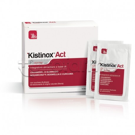 Kistinox Act Integratore per Cistite e Vie Urinarie 14 Bustine