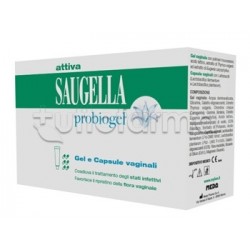 Saugella Attiva Probiogel Gel Vaginale 30 ml + 6 Capsule Vaginali