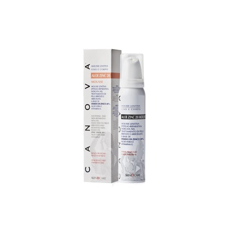 Canova Aloe Zinc 20 Mousse Lenitiva Viso e Corpo 100 ml Canova Aloe Zinc 20 Mousse Lenitiva Viso e Corpo 100 ml