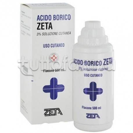 Acido Borico Zeta 3% 500 ml Acqua Borica