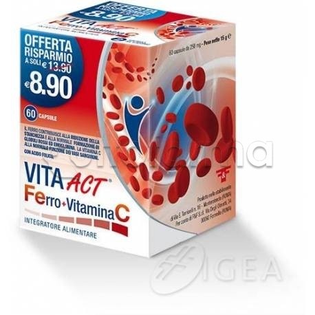 Vita ACT Integratore Di Ferro + Vitamina C 60 Capsule