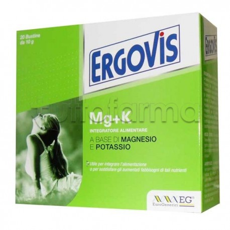 Ergovis Mg+K Integratore Magnesio e Potassio 20 Bustine