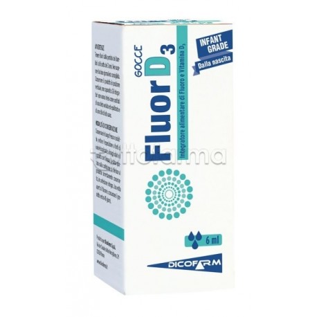 FluorD3 Integratore per Denti e Ossa Gocce 6ml