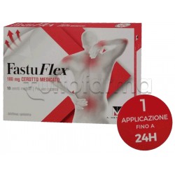 FastuFlex 10 Cerotti Medicati Antinfiammatori e Antidolorifici 180mg