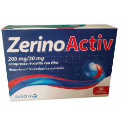 ZerinoActiv 20 Compresse per Febbre, Raffreddore e Influenza