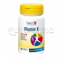 Longlife Vitamin K Integratore di Vitamina K1 100 Tavolette Longlife Vitamin K Integratore di Vitamina K1 100 Tavolette