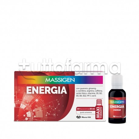 Massigen Energia Integratore Tonico Energetico 10 Flaconcini