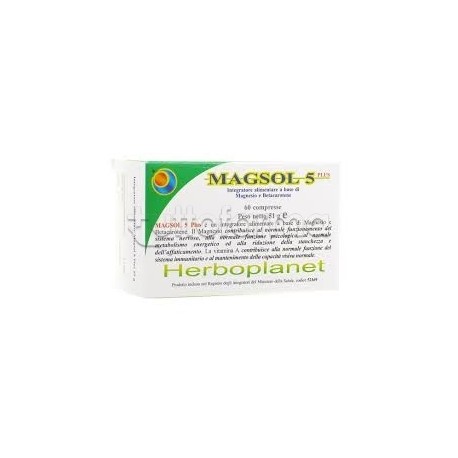 MagSol 5 Plus Integratore Magnesio per Stanchezza 60 Compresse