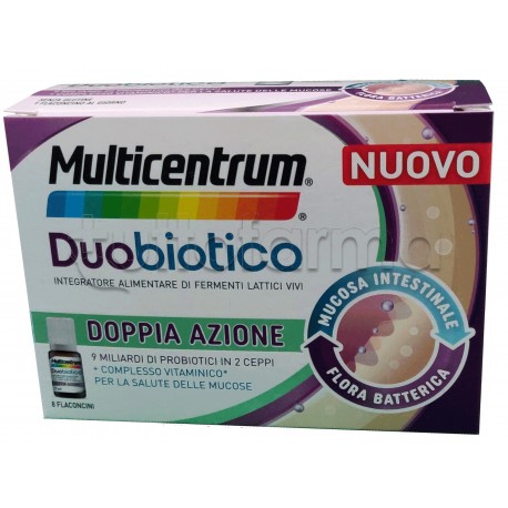 Multicentrum Duobiotico Integratore di Fermenti Lattici 8 Flaconcini
