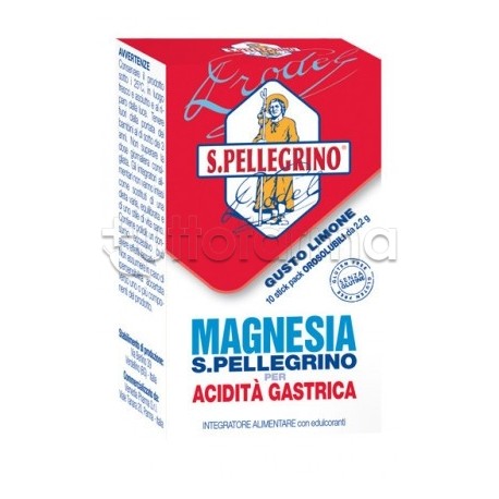 Magnesia San Pellegrino per Acidità Gastrica 10 Stick Orosolubili