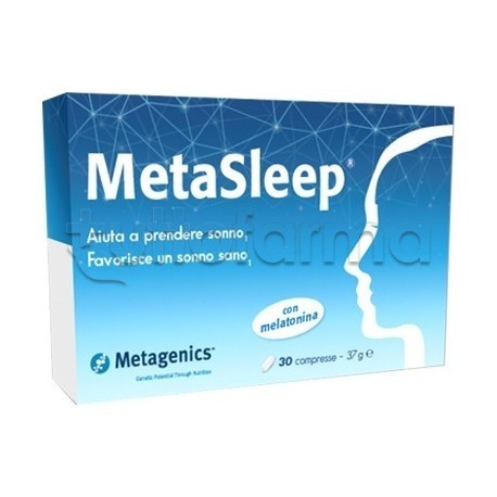 Metasleep Integratore per Dormire con Melatonina 1mg 30 Capsule
